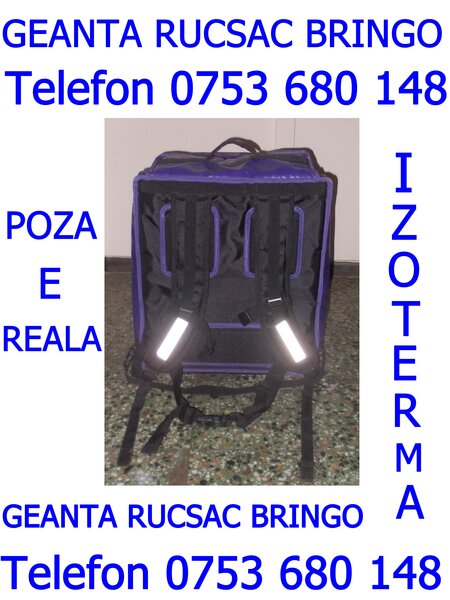 Geanta noua Livrari Bringo rucsac extensibil bun si pt Bolt Food Glovo Wolt